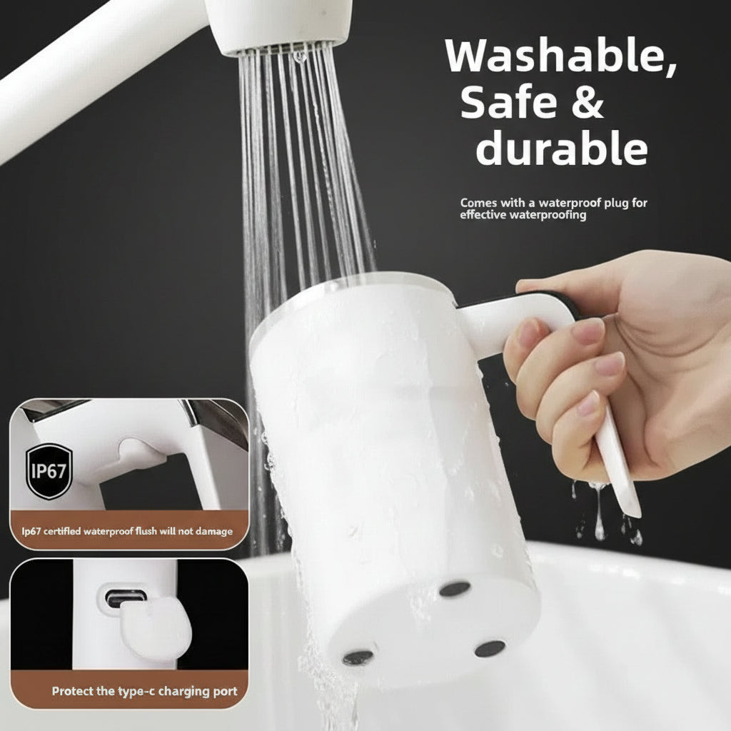 Self-Stirring Electric Mug With Temp Display