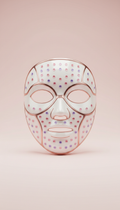 LED facial mask with silicone comfort
