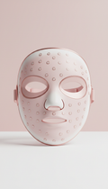 LED Facial Mask with Blush and White Finish